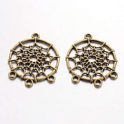 Tibetan Style Alloy Chandelier Components Links X-TIBE-A30127-AB-NR-1
