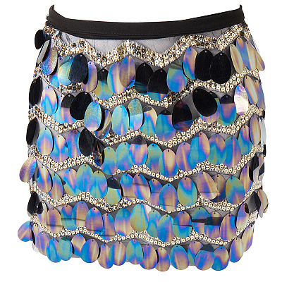 Alloy Teardrop Waist Belt AJEW-WH20008-13A-1