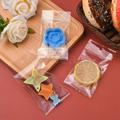 Rectangle Clear Cellophane Bags X-OPC-R010-14x6cm-1