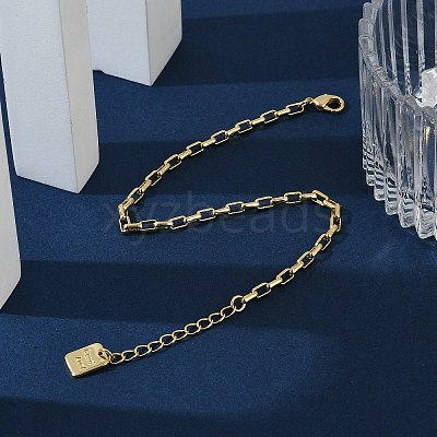 Brass Box Chain Bracelets BJEW-H537-03G-1