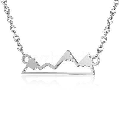 Non-Tarnish 201 Stainless Steel Pendant Necklaces NJEW-T009-JN140-40-1-1