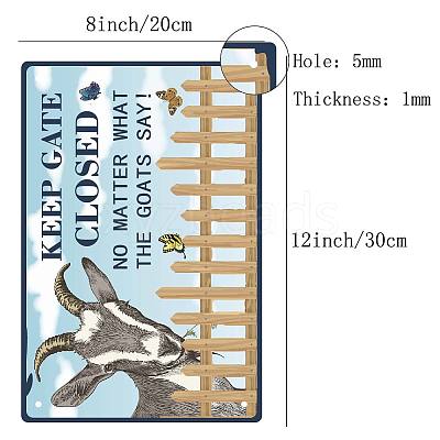 Rectangle with Word Vintage Metal Iron Sign Poster AJEW-WH0157-262-1