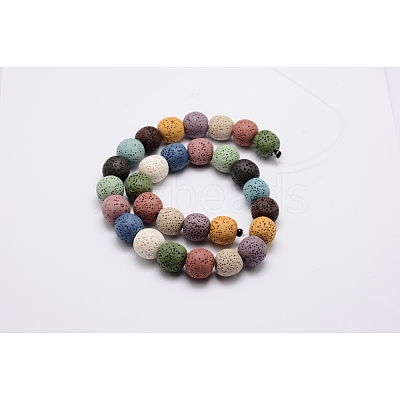 Natural Lava Rock Bead Strands X-G-L435-03-8mm-1