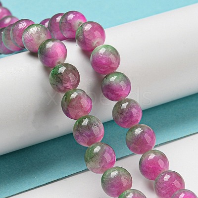 Dyed Natural White Jade Beads Strands G-F764-02C-1