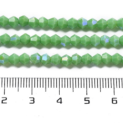 Opaque Solid Color Electroplate Glass Beads Strands EGLA-XCP0001-12A-1
