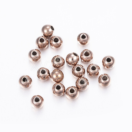 304 Stainless Steel Spacer Beads X-STAS-L187-4mm-09RG-1