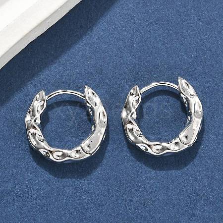 Brass Hoop Earrings EJEW-D320-23P-1