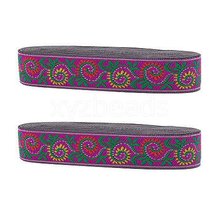 Ethnic Style Polyester Ribbons OCOR-WH0079-66B-1