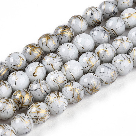 Baking Paint Glass Beads X1-DGLA-N003-8mm-B01-1