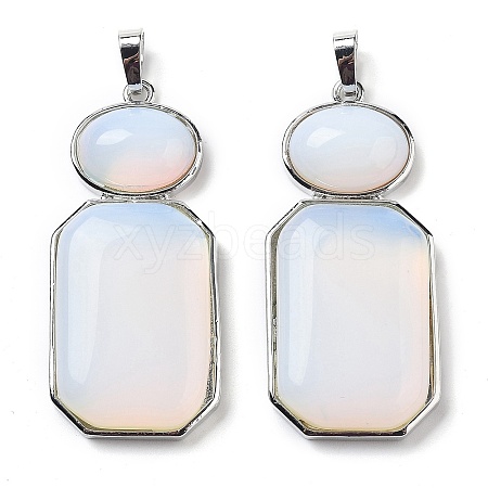 Opalite Human Body Shaped Pendants G-P552-03P-03-1