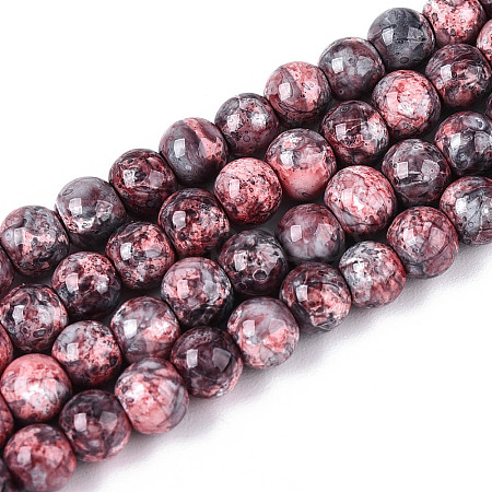 Baking Paint Glass Beads Strands X-DGLA-N016-4mm-04-1