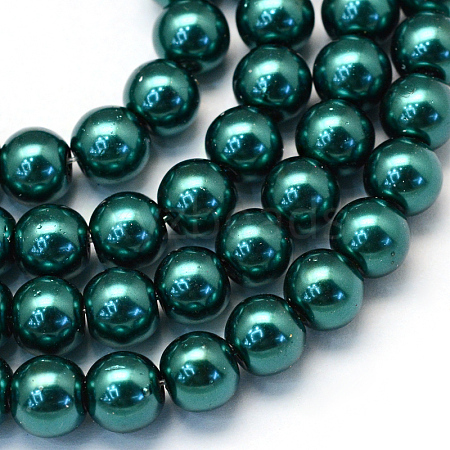 Baking Painted Pearlized Glass Pearl Round Bead Strands HY-Q003-10mm-79-1