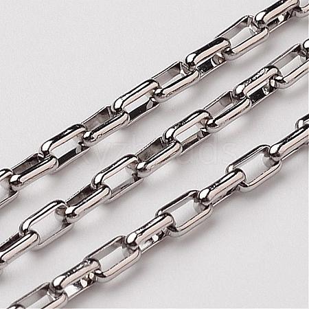 Tarnish Resistant 304 Stainless Steel Box Chains CHS-K001-03-1