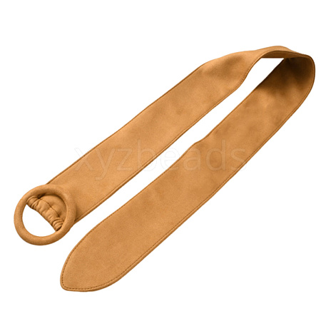 Faux Suede Waist Belt with Clasp for Shirt Dress Overcoat AJEW-WH20019-26A-1