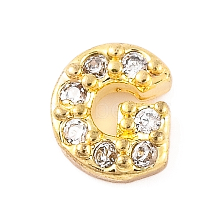 Rack Plating Brass Micro Pave Cubic Zirconia Cabochons KK-F874-04G-G-1