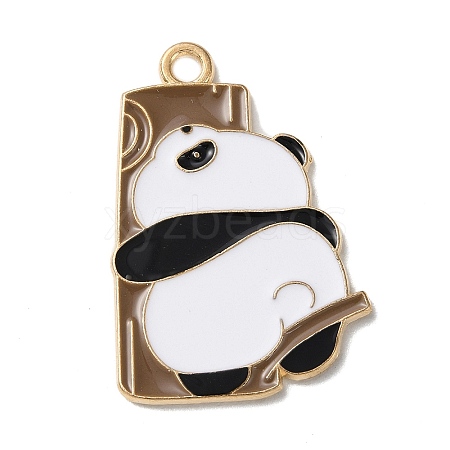 Golden Plated Alloy Enamel Pendants ENAM-Q504-03G-01-1