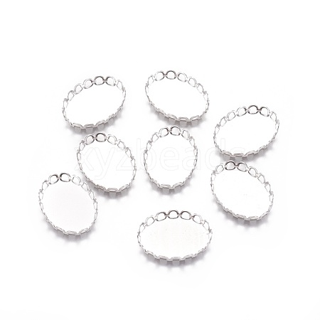 Tarnish Resistant 316 Surgical Stainless Steel Lace Edge Bezel Cups STAS-I118-06P-01-1