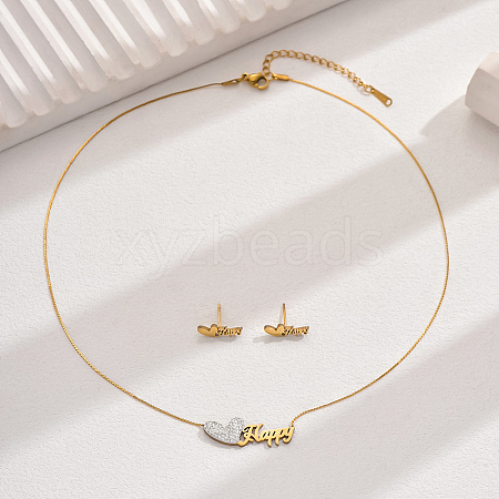 18K Gold Plated Stainless Steel Jewelry Set GJ8919-1