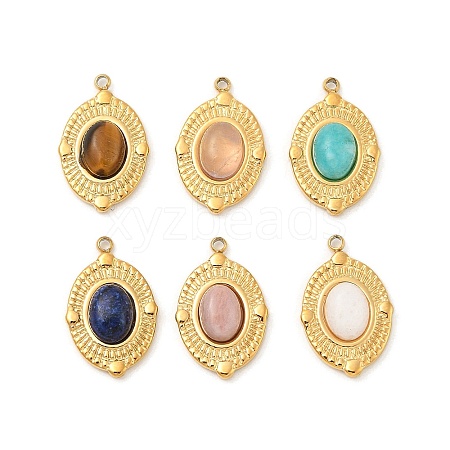 Natural Mixed Gemstone Pendants STAS-F312-02G-1