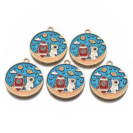 Alloy Enamel Pendants ENAM-T011-98-NR-1