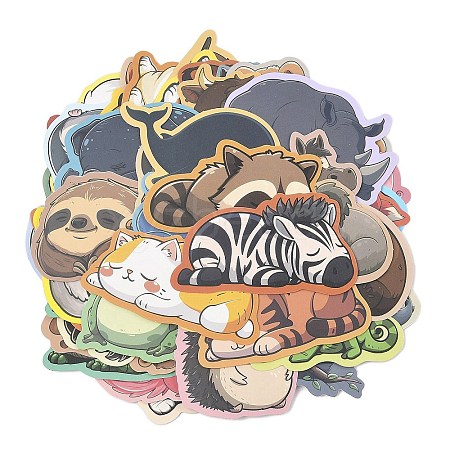 50Pcs PVC Self-Adhesive Picture Stickers STIC-M003-08-1