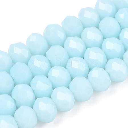 Opaque Solid Color Glass Beads Strands EGLA-A034-P6mm-D06-1