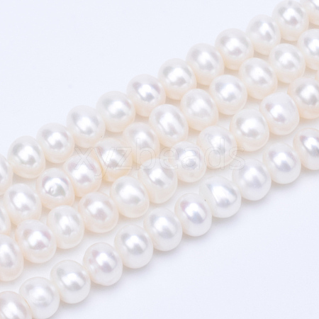 Natural Cultured Freshwater Pearl Beads Strands PEAR-R063-08-1