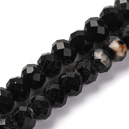 Natural Black Tourmaline Beads Strands G-K380-A06-01-1