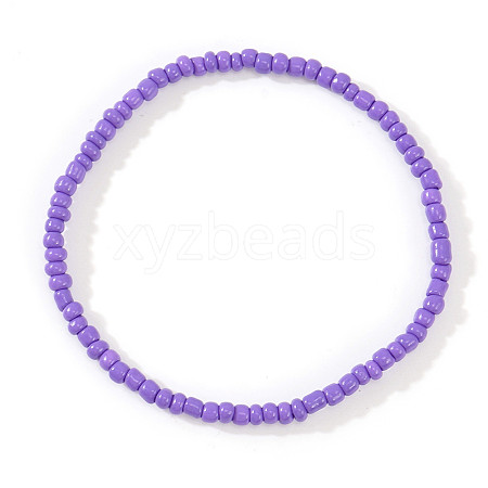 Glass Seed Beads Stretch Bracelets ZE8223-8-1