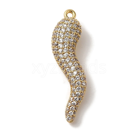 Rack Plating Brass Micro Pave Cubic Zirconia Pendant KK-A229-03G-G-1