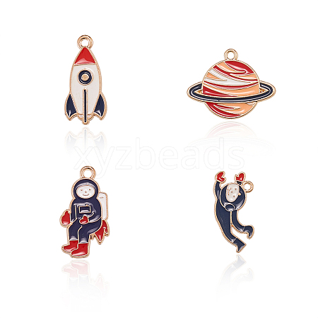 Alloy Enamel Big Pendants ENAM-CJ0001-06-1
