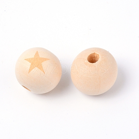 Natural Theaceae Wood Beads WOOD-TAC0007-06A-1