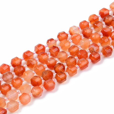 Natural Carnelian Beads Strands G-R482-18-8mm-1