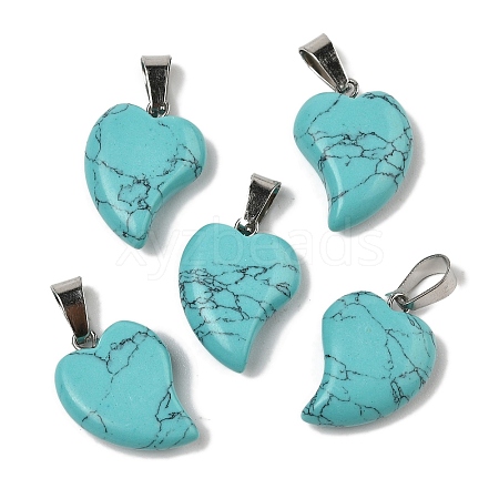 Synthetic Turquoise Pendants G-B127-11P-04-1