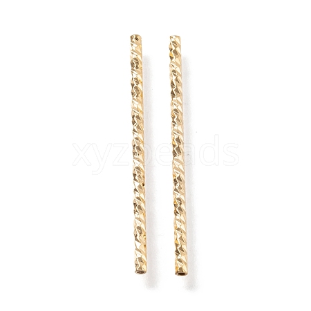 Corrugated Brass Tube Beads KK-H759-28E-G-1