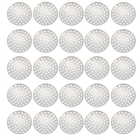 Brass Finger Ring/Brooch Sieve Findings KK-SC0002-65-1