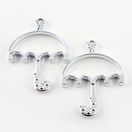 Rack Plating Alloy Open Back Bezel Pendants PALLOY-S047-19D-FF-1