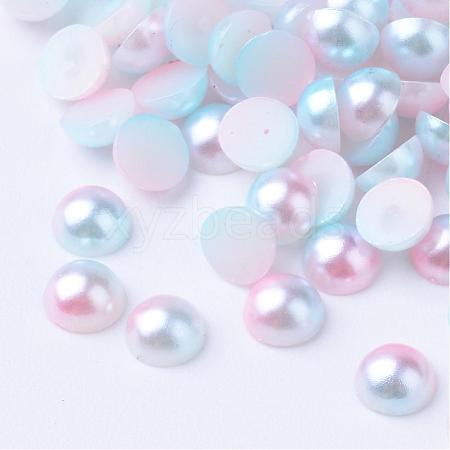 Imitation Pearl Acrylic Cabochons OACR-R063-8mm-02-1