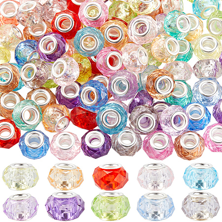 120Pcs Resin European Beads FIND-SP0002-05F-1