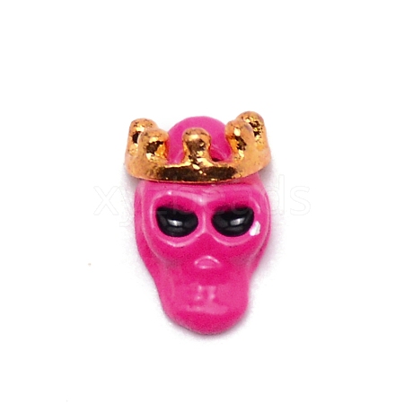 Alloy Skull with Crown Cabochons MRMJ-WH0078-05A-1