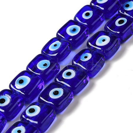 Handmade Evil Eye Lampwork Beads Strands LAMP-G154-03C-1