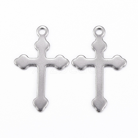 Tarnish Resistant 304 Stainless Steel Cross Pendants STAS-G179-11P-1