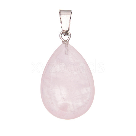 Natural Rose Quartz Pendants PW-WGF34F4-03-1