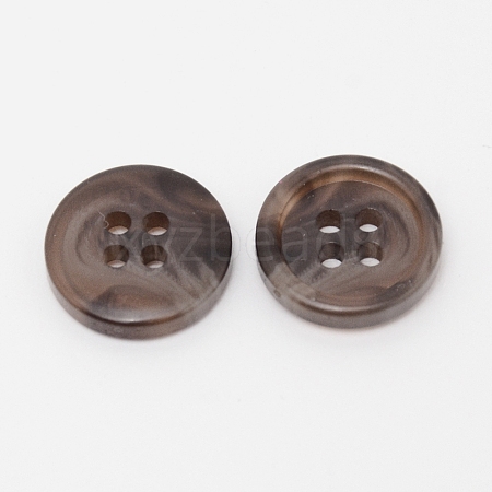 4-Hole Resin Buttons BUTT-WH0018-01A-05-1