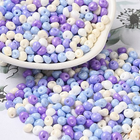 6/0 Opaque Baking Paint Glass Seed Beads SEED-M012-02A-29-1