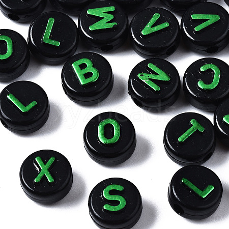 Opaque Black Acrylic Beads MACR-Q242-009C-1