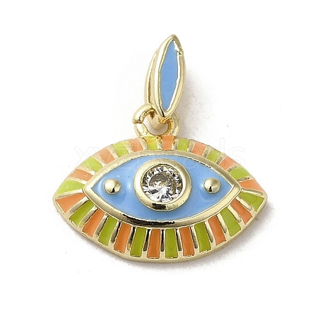 Brass Enamel Charms KK-E092-10G-02-1