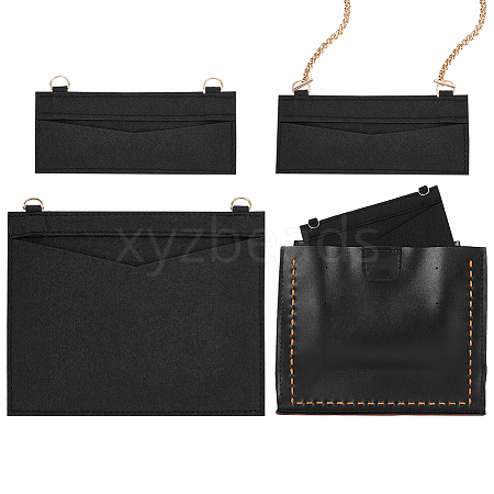 WADORN 2Pcs 2 Styles Wool Felt Bag Organizer Inserts FIND-WR0007-26F-1