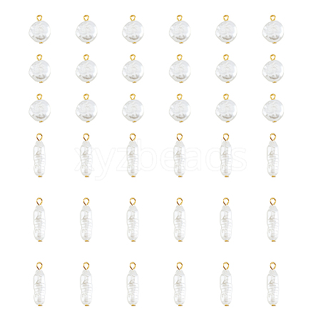 Acrylic Imitation Pearl Pendants PALLOY-AB00214-1