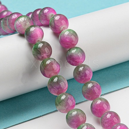 Dyed Natural White Jade Beads Strands G-F764-02C-1